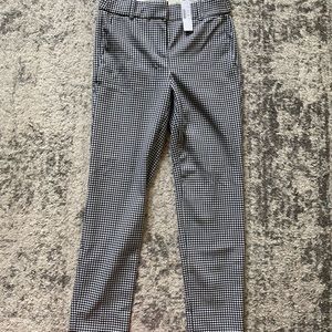 J crew Cameron Petite 2 black and white pant